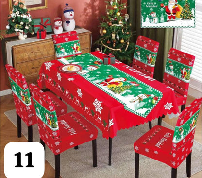 SET MANTEL CON FORROS NAVIDEÑO