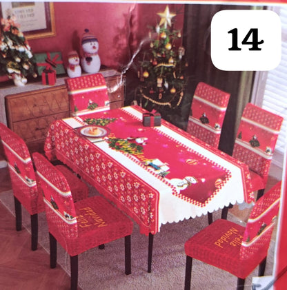 SET MANTEL CON FORROS NAVIDEÑO