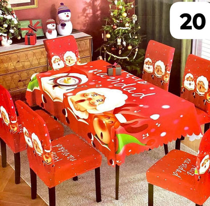SET MANTEL CON FORROS NAVIDEÑO