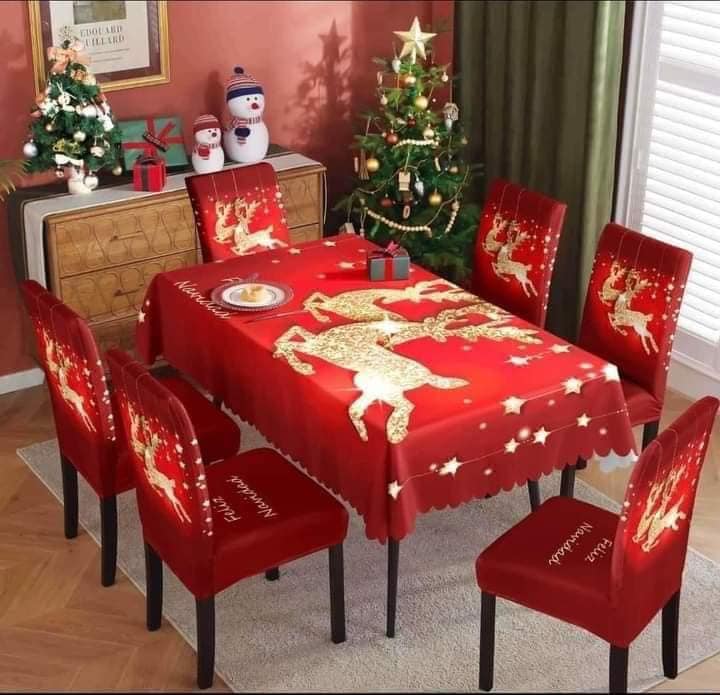 SET MANTEL CON FORROS NAVIDEÑO
