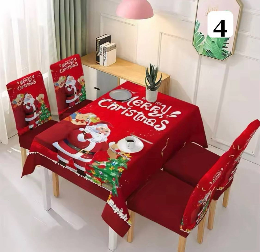 SET MANTEL CON FORROS NAVIDEÑO