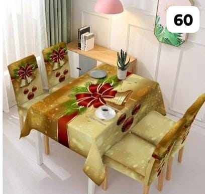 SET MANTEL CON FORROS NAVIDEÑO